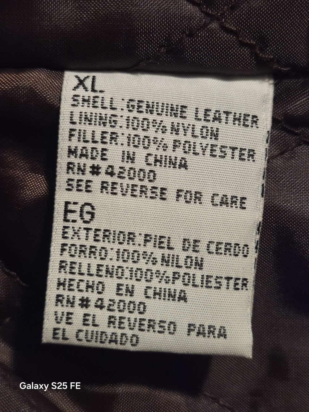 Kathy Ireland Chocolate Brown Genuine Leather Winter Coat XL - Picture 7 of 8